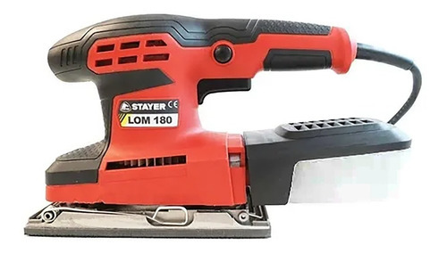 Imagen 3 de 3 de Lijadora Orbital Stayer Lom180 260w Colector De Polvo Color Rojo