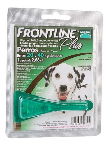 Frontline Plus Canino Perro 20-40 Kg/ Nubapets