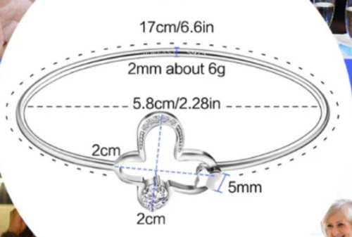 Imagen 3 de 6 de Pulsera Plata 925 Con Circón Se Abre Para Charm ... Milenoil