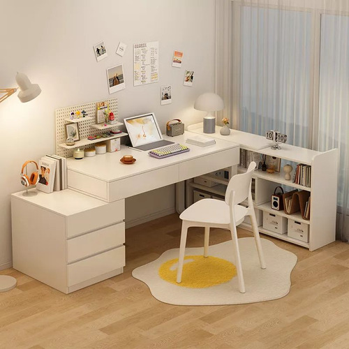 Escritorio De Sencillo Multifuncional Mesa Ordenador Estudio Blanco