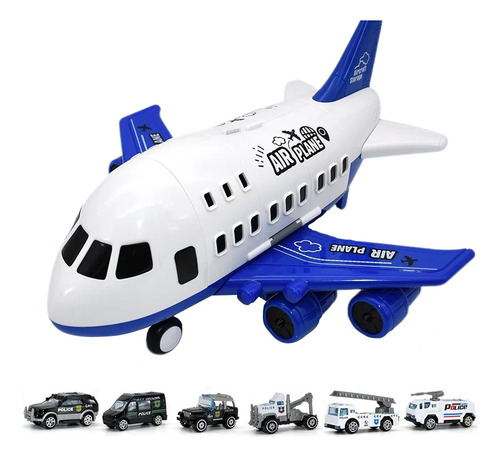 Avión De Transporte De Juguete Grande Con Modo De Vehículo D