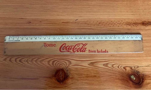 Regla Coca Cola De Madera Coleccionable. 30 Cm.no Envío