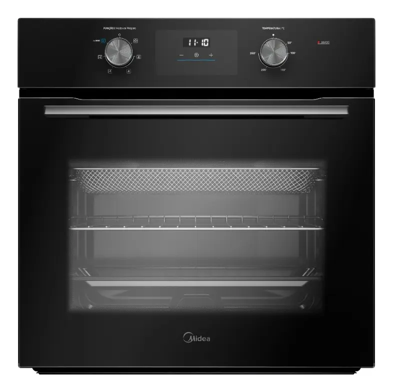 Forno Elétrico De Embutir 68l Digital Com Air Fryer Midea Preto