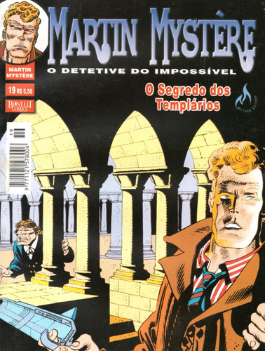 Martin Mystère N° 19 - 1ª Série - O Segredo Dos Templários - 100 Páginas Em Português - Editora Mythos - Formato 13,5 X 18 - Capa Mole - 2004 - Bonellihq Jan24