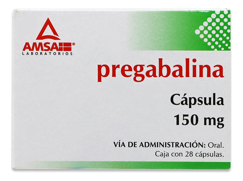 Pregabalina  Caja C/28 Cápsulas 150 Mg Amsa