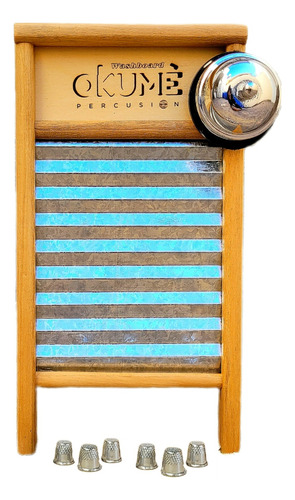Mini Washboard - Okumè Percusión - Ideal Para Niños / Viaje