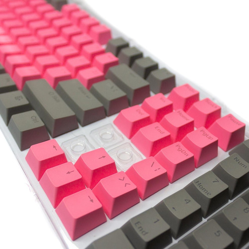 Imagen 2 de 3 de Keycaps Set Color Gris + Fucsia