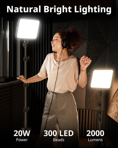 Luces Led De Estudio De 13 Pulgadas Con Soporte De Trípode D