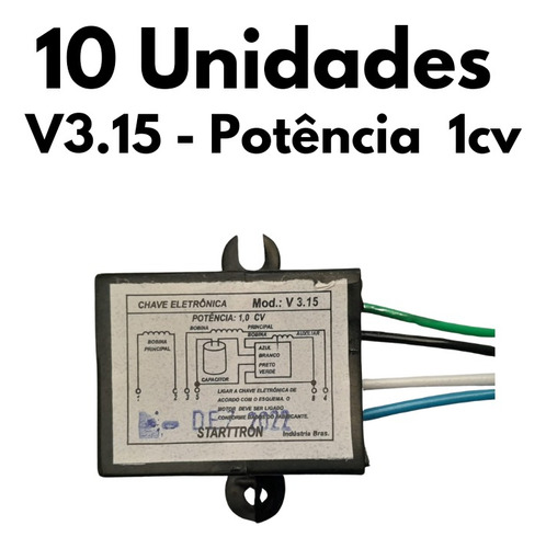 10 Chaves Eletrônica V3.15 Para Partida- Potencia 1cv