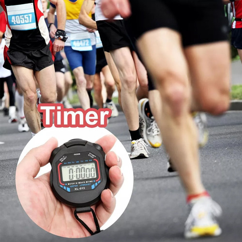 4 Cronómetro Digital Profesional Para Deporte Temporizador Negro