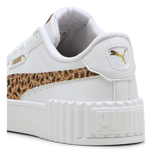 Zapatilla Puma Carina 3.0 Animal Jr Blanco Joven