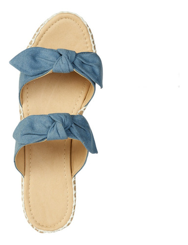 Sandalias Casuales De Dama Estilo 0200 En Color Azul