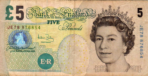 Billete 5 Libras Inglaterra 