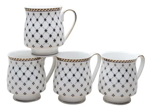 Gracie China By Coastline Imports Trellis Blue Gold Footed T