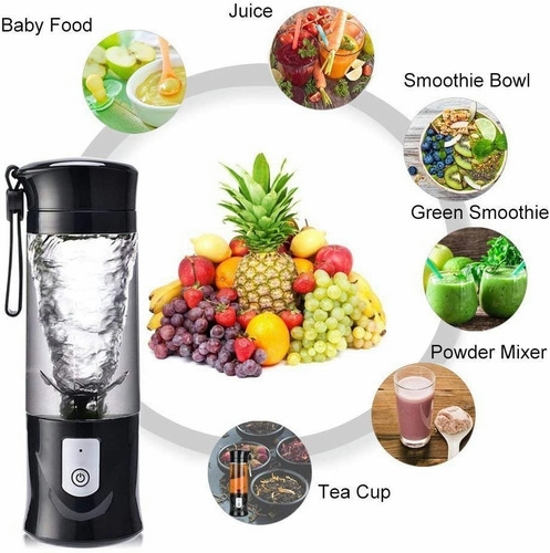 Exprimidor De Frutas Portátil Usb Licuadora Recargable