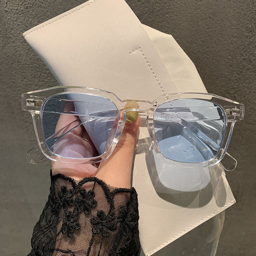 Light Blue Sunglasses Korean Style Women's Fashion