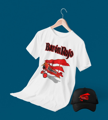 Camiseta + Gorra Rock Metal Baron Rojo Unisex