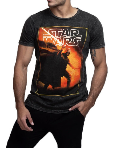 Imagen 2 de 3 de Playera Darth Vader Rage Star Wars Máscara De Látex