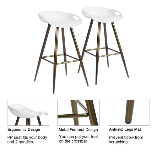 Juego De 2 Sillas De Comedor Modernas Y Taburetes De Bar Par