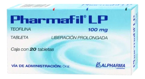 Teofilina 100 Mg Liberación Prolongada Caja Con 20 Tabletas