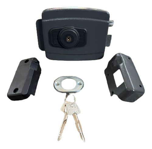 Fechadura Eletrica Agl Al100r Cinza Cilindro Fixo Tetra 42mm