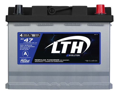 Batería Lth Volkswagen Taos Pr-j0s 2022-2022 - L-47-660 Agm