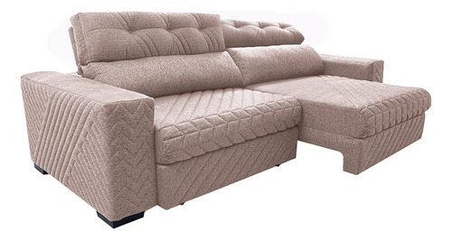 Sofá Retrátil E Reclinável 3,15m Cama Inbox Style. Linho