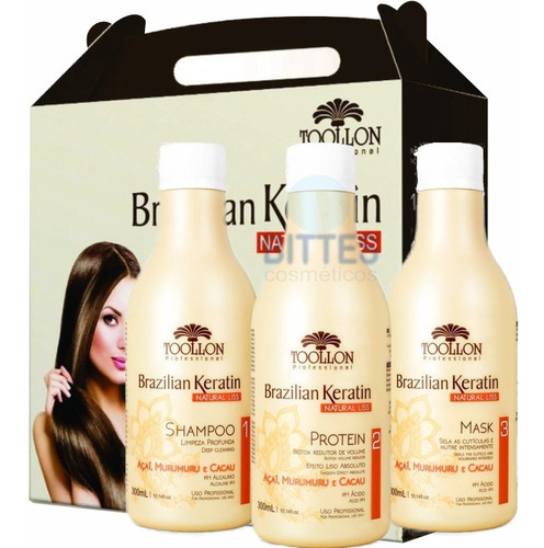 Progressiva Sem Formol Redutor Volume Atacado Toollon 5 Kits Cor de cabelo todas as cores