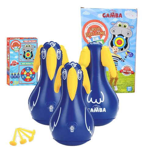 Juego Infantil Tiro Al Blanco Para Niños Con Tapete Color Azul