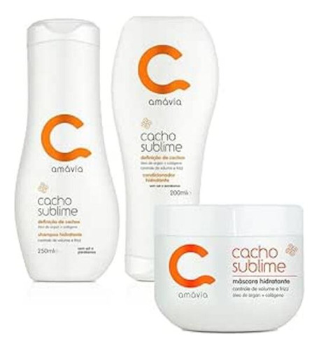 Kit Cacho Sublime Shampoo + Condicionador + Máscara Amávia
