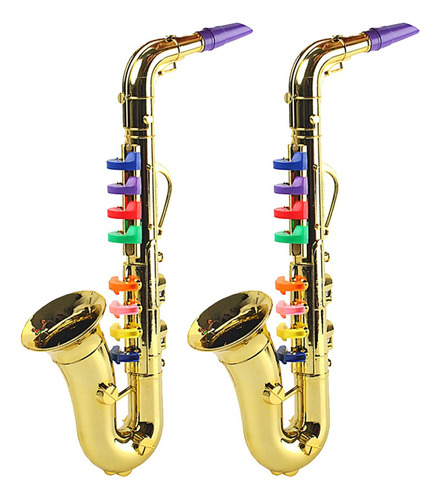 Juego De Saxofón Dorado Para Niños Aprendizaje De Instrument