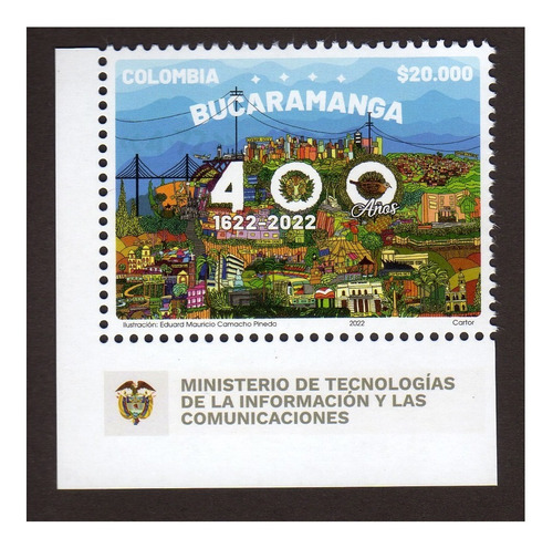Estampillas Bucaramanga 400 Años Estampillas De Colombia Mii