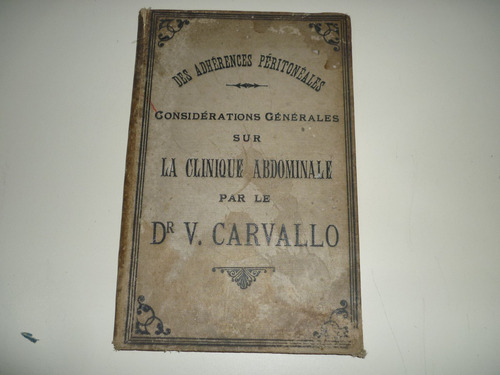 Libro De Medicina En Francés De 1906. Usado.