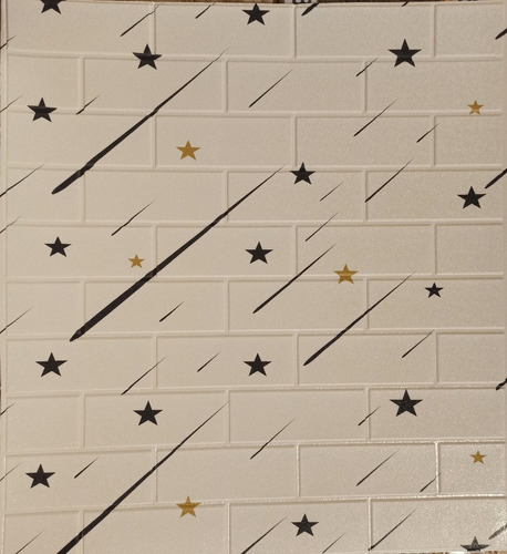 Revestimiento Pared Adhesivo Infantil Blanco Estrellado