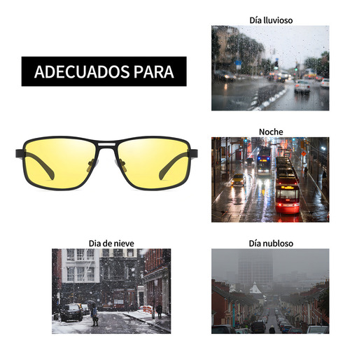 Lentes de Visión Nocturna Joopin M0925 Hombre Negro Mate UV Polarizados