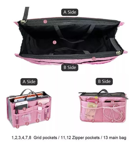 Imagen 5 de 6 de Bolso Organizador De Cartera Plegable Viaje Neceser