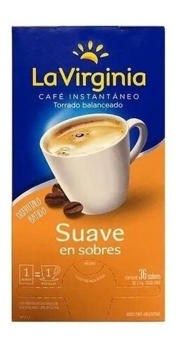 Café Instantáneo Suave Sobres Individuales La Virginia X 36u