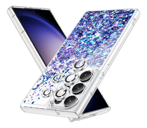 Caka Funda P/ Samsung Galaxy S23 Ultra Glitter Case Golpes