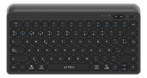 Teclado Multidispositivo Inalámbrico Inspire Trek Ti737 Teclado Negro Idioma Español Latinoamérica