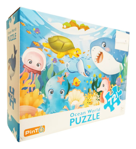 Juego Rompecabezas Animales Marinos Oceano Para Niños Febo