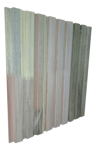Revestimiento Madera Maciza Alistonada Acanalado Pared X M2