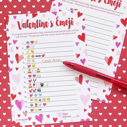 Distinctivs Juego De Emoji Fiesta Del Día De San Valentín -