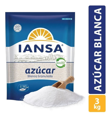 Azúcar Blanca Iansa Doypack 3 Kg