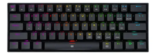 Teclado Gamer Mecanico Dragonborn K630 60% Red Rgb Español