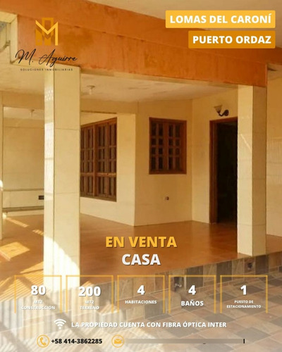 Casa En Venta, Urb Lomas Del Caroni, Puerto Ordaz (ka)