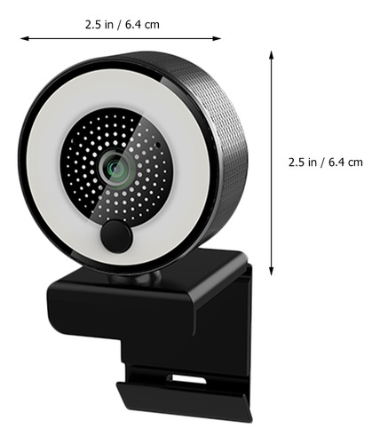 Webcam De Transmissão Ao Vivo 2k Com Microfone, Anel De Luz