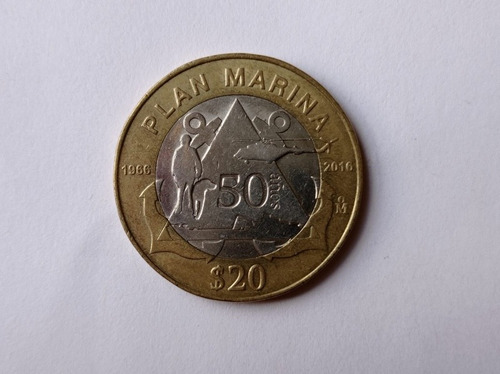 Moneda De 20 Pesos Plan Marina