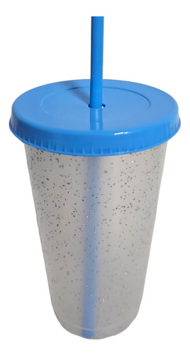 170 Pzas Vaso Popote 16oz Glitter Reusable Frio Y Caliente