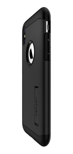 Funda iPhone XS Max Slim Armor Gun Metal Grado Militar Tpu