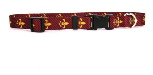 Collar Rojo Fleur De Lis Para Perros De Tamaño Mediano